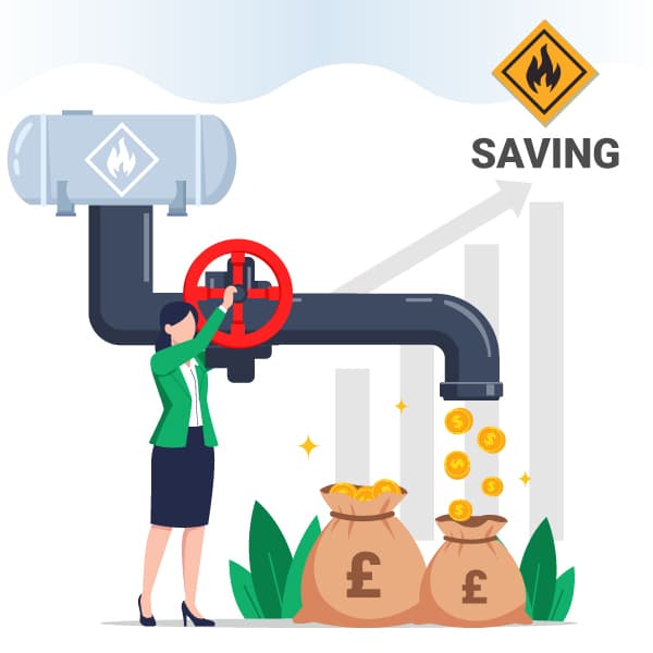 Gas Comparison Illustration